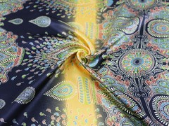 58” Wide By Yards Soft Shirt Material Charmeuse Paisley Patchwork Satin Fabric