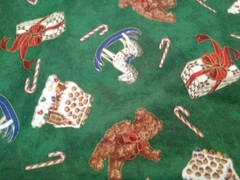 Fabric Cranston Christmas Treats Green Cotton Fabric 70×40″