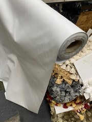 56” Wide Blackout Drapery Lining Fabric White Sold by The Yard