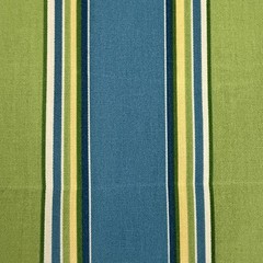 Richloom JOHN WOLF GREEN Blue Green STRIPE Outdoor Upholstery Fabric 2.3 Yd x 56