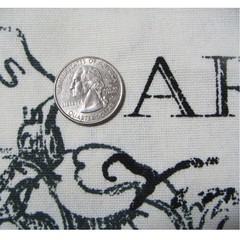 Richloom Dumas Remnant 1/3 Yard by 54″ Black Off-White French Words All Cotton