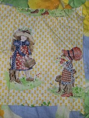VTG J Manes Lot Of 3 HOLLY HOBBIE HTF Fabric Pieces Various Sizes Read