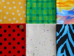 30 MULTI Stripes Dots Chevron Stars Fat /Long Quarter Quilt Fabric Bundle Lot