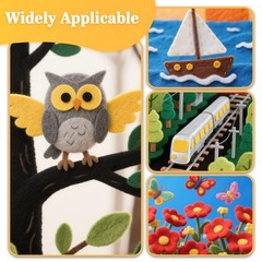 100PCS Colored Felt Sheets – 3.7 X 3.7 Inches & 1Mm Thick Non-Woven Fabric for D
