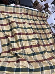 Dupioni Stripes 100% Silk Fabric 54″ Wide, By Yard (508)Sold By The Yard