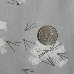1.5 YDS Organic Cotton Fabric Cottage Charlie Harper Birch Western Birds Gray