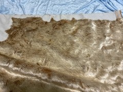 Love Sac Elk Phur Golden Brown Faux Fur Remnant- Approx. 1.3 yards