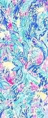 Lilly Pulitzer fabric Mermaids Cove organic cotton poplin 1/2 yard. 18X 54 inch