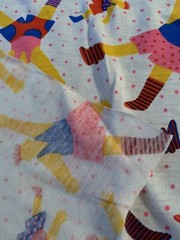 1.5 Yards Vintage Work Out Exercise Fabric Quilting Cotton 36” X 60” Dance