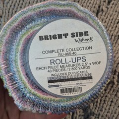 Robert Kaufman Bright Side Wishwell Roll-Ups 40 Strips 2.5″ RU-965-40 Multicolor