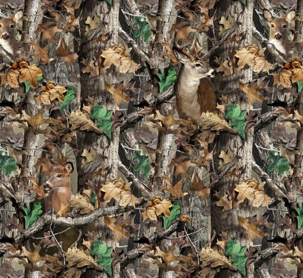 Fleece Realtree Camo Deer Camouflage Hunting Fabric Print by the Yard A505.01