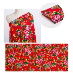 Floral Fabric Peony Pattern Flower Sewing Clothing DIY Crafts By The Metre