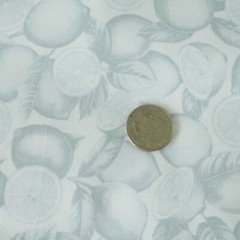 15Y Henry Glass Fresh Picked Lemons Quilt Cotton Fabric Grey White Fruit Novelty