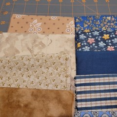 LOT OF 15 FAT QUARTERS COTTON FABRIC ASSTD COLORS & DESIGNS lot 21