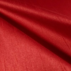 CHRISTMAS RED FAUX SILK DUPIONI FABRIC 58″ BY THE YARD DRESS DRAPERY DECOR