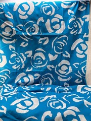 Evan Picone Fabric Rose Print Cotton Blend 3 Yards Vintage Sewing Yardage