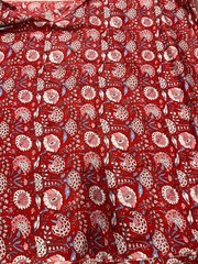 25 Yard Hand Block Print Handmade Cotton Indian Natural Sanganeri Printed Fabric