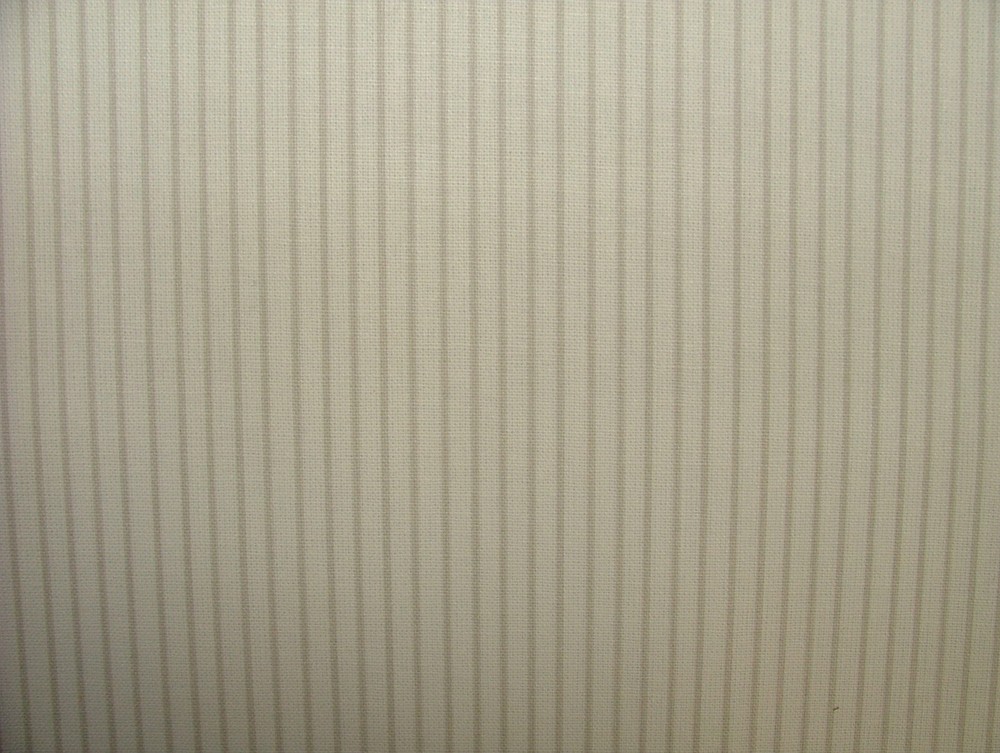 Cotton Curtain Lining Fabric FRENCH PINSTRIPE TAUPE Sold By The Metre
