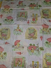 VTG J Manes Lot Of 3 HOLLY HOBBIE HTF Fabric Pieces Various Sizes Read
