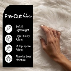 Hypoallergenic Black Faux Fur Fabric – 36″ x 60″ – Perfect for All Crafts