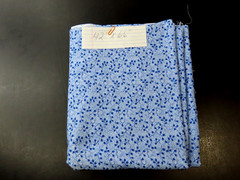 Unknown Mfg Blue Vining Floral Print 42″x66″ Sewing Fabric