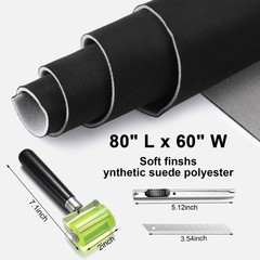 Suede Headliner Fabric 80×60″ with Foam Backing for Car Roof Repair