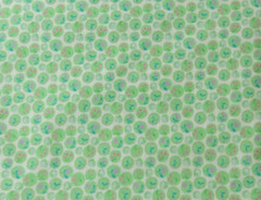 Unknown Mfg Green Floral Flower Bubble Pattern 36″x44″ Fabric