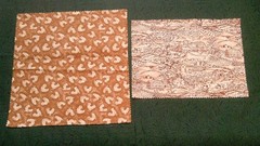 Fabric Red Rooster “Farmyard Roosters” Barn Cornfields Cows Trees 4-pc $2.75