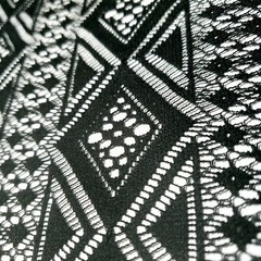 BLACK DIAMOND STRIPE LACE FABRIC 54″ BY THE YARD GOTHIC GEOMETRIC LACE