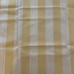 VTG Moire Wood Grain & Striped Yellow Fabric Cotton Synthetic Blend 71×48