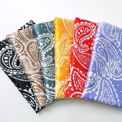 1 yard X 1.48 meter Paisley Print Satin Fabric Soft Scarf Material Lining