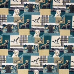 Duck Hunting Dogs Print Fleece Fabric – 60″ Wide – Sold by The Yard & Bolt