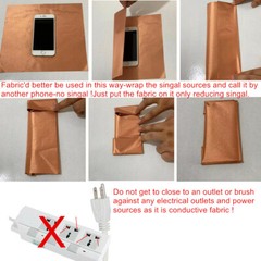 EMF Pure Copper Protection Fabric EMI RFID Electromagnetic Shielding Protection