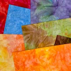 1 Random Hand Dyed Handpaint Fat Quarters Lunn Fabrics 100% Cotton FQ Fabric