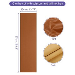 PU Faux Leather Fabric 0.4 Yards Synthetic Leather Material Brown