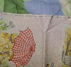 VTG J Manes Lot Of 3 HOLLY HOBBIE HTF Fabric Pieces Various Sizes Read