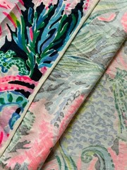 Lilly Pulitzer Pima Cotton Hide Tide Bringing Mermaid Back 1 yd (36¨x 60¨) DFCT