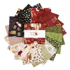 Naughty Or Nice ~ 5″ x 5″ Squares, Riley Blake $3.99 Ships ANY Amount Of Fabric