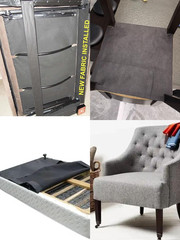 Upholstery Black Cambric Dust Cover Fabric Replacement 62″ X 118″(Fire Retardant