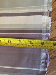 6 Yards of Continuous Fabric- 56 inches wide – Striped Green, Purple, White