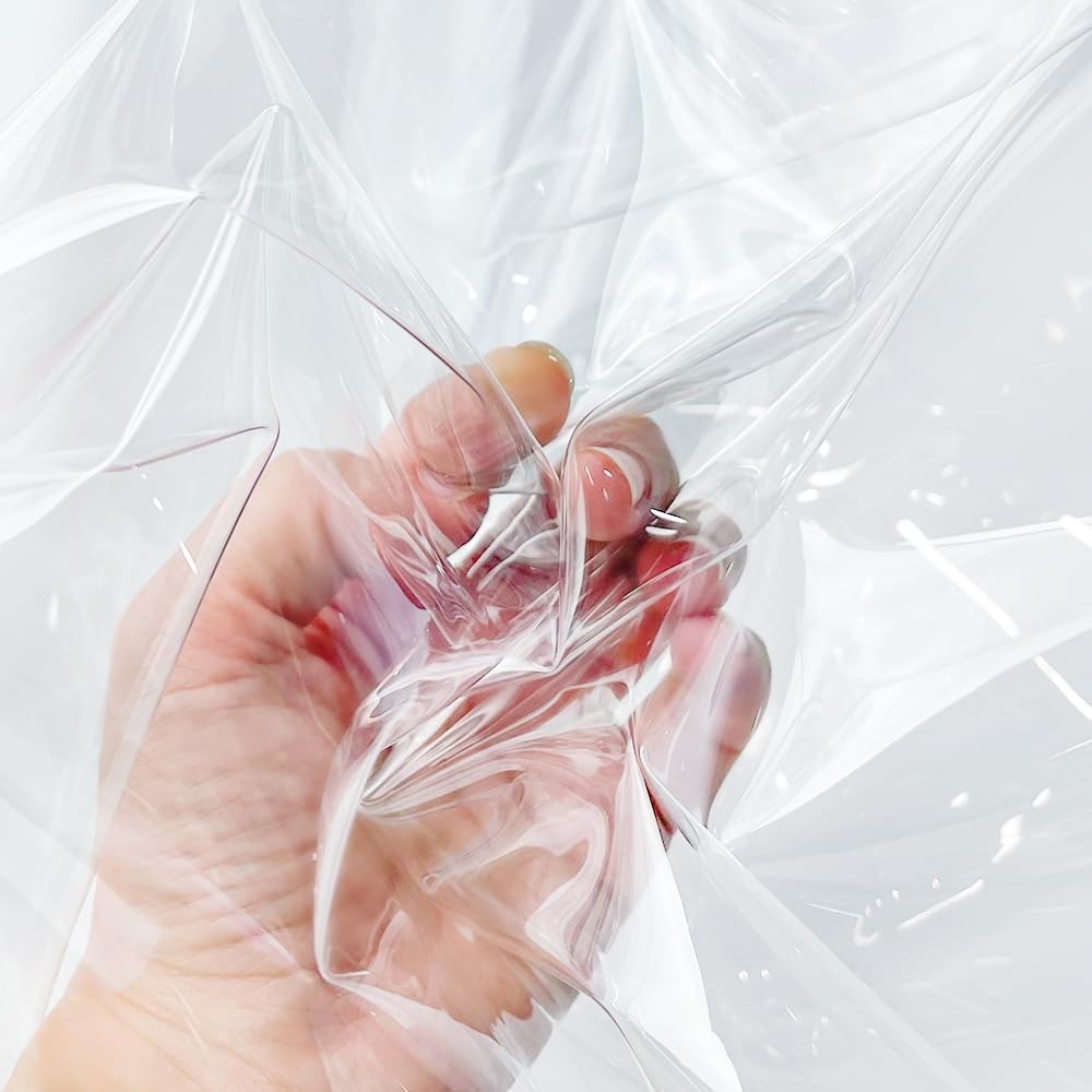 Clear TPU Vinyl Fabric 54-Inches Wide 12 Gauge Waterproof Jelly Vinyl by Yard
