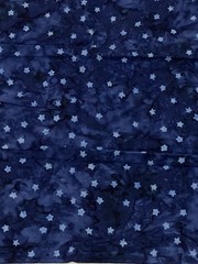 Unbranded Fabric Tie Dye Style Shades of Blue with Stars 18 inches x 44 Inches