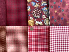 30 RED SHADES Fat / Long Quarter Floral Tonal Blender Quilt Cotton Fabric Bundle