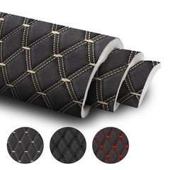 63″ Quilted Vinyl Faux Leather Fabric Foam Backed Car Upholstery Continuous Yard