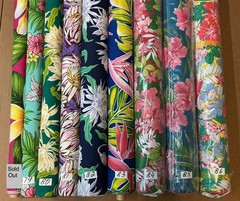 45″ Wide HAWAIIAN PRINT Cotton Blend Fabric By The Yard