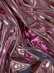 Dusty Rose 54″ Wide Upholstery Chrome Mirror Reflective Vinyl Fabric By The Yard