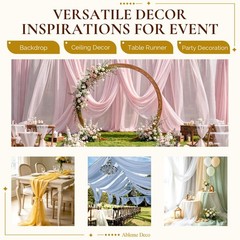 Soft Sheer Chiffon Fabric By The Yard 60″x5 Yards Wedding Arch Burgundy