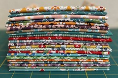 SCRAPPY LORI HOLT STASH BUILDER 10 PC. XL FAT 1/8 BUNDLE CALICO SM PRINT FABRIC