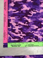 Fabric By The Yard – Purple Black Camouflage – 44” Wide – cotton/synthetic blend