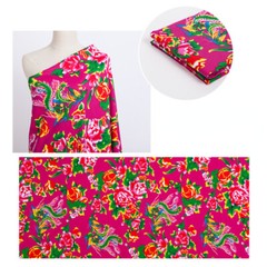 Floral Fabric Peony Pattern Flower Sewing Clothing DIY Crafts By The Metre